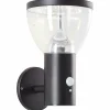 Luminaires Brilliant Applique murale d'extérieur Brilliant Tulip LED Noir, 1 lumière, Détecteur de mouvement