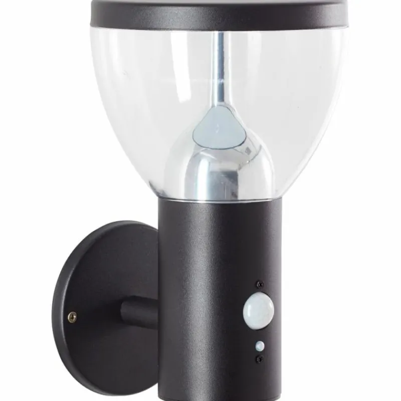 Luminaires Brilliant Applique murale d'extérieur Brilliant Tulip LED Noir, 1 lumière, Détecteur de mouvement
