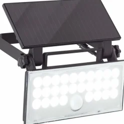 Luminaires Brilliant Applique murale d'extérieur Brilliant Luton LED Noir, 1 lumière, Détecteur de mouvement