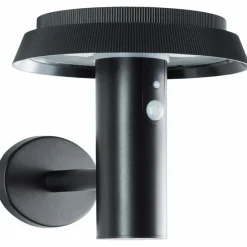 Luminaires Brilliant Applique murale d'extérieur Brilliant Alvero LED Noir, 1 lumière, Détecteur de mouvement