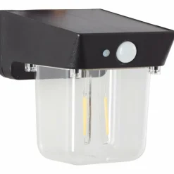 Luminaires Brilliant Applique murale d'extérieur Brilliant Parson LED Noir, 1 lumière, Détecteur de mouvement