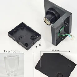 hofstein Applique murale d'extérieur Aquin Anthracite, 1 lumière