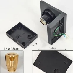 hofstein Applique murale d'extérieur Aquin Anthracite, 1 lumière