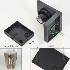 hofstein Applique murale d'extérieur Aquin Anthracite, 1 lumière
