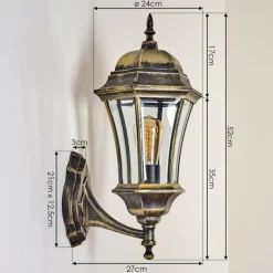 Luminaires Rustiques-hofstein Applique murale d'extérieur Etoe Brun, Or, 1 lumière