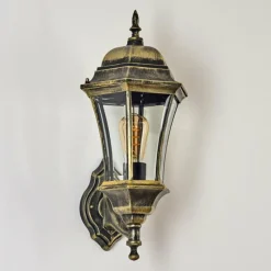 Luminaires Rustiques-hofstein Applique murale d'extérieur Etoe Brun, Or, 1 lumière