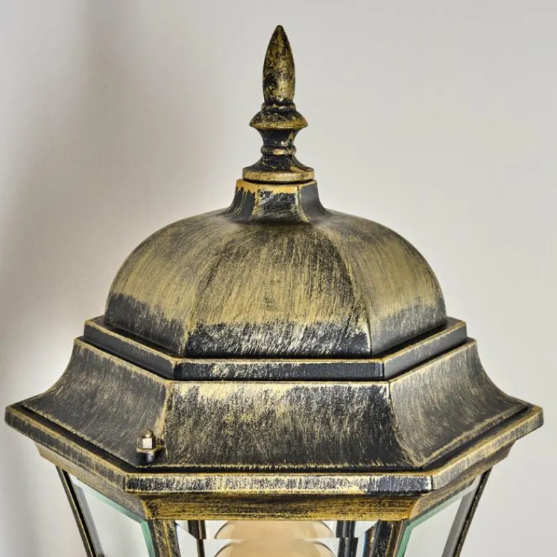 Luminaires Rustiques-hofstein Applique murale d'extérieur Etoe Brun, Or, 1 lumière, Détecteur de mouvement