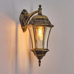 Luminaires Rustiques-hofstein Applique murale d'extérieur Etoe Brun, Or, 1 lumière