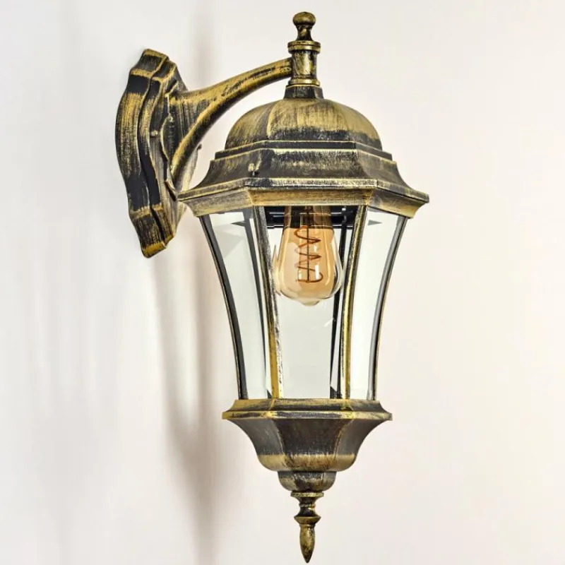 Luminaires Rustiques-hofstein Applique murale d'extérieur Etoe Brun, Or, 1 lumière