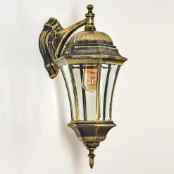 Luminaires Rustiques-hofstein Applique murale d'extérieur Etoe Brun, Or, 1 lumière