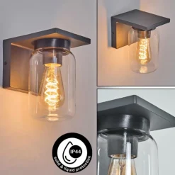 hofstein Applique murale d'extérieur Aquin Anthracite, 1 lumière