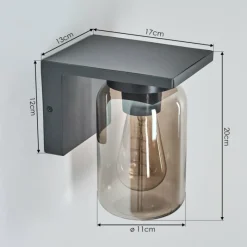 hofstein Applique murale d'extérieur Aquin Anthracite, 1 lumière