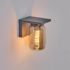 hofstein Applique murale d'extérieur Aquin Anthracite, 1 lumière