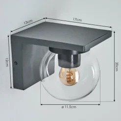 hofstein Applique murale d'extérieur Aquin Anthracite, 1 lumière