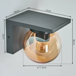 hofstein Applique murale d'extérieur Aquin Anthracite, 1 lumière