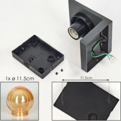 hofstein Applique murale d'extérieur Aquin Anthracite, 1 lumière