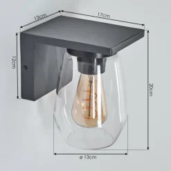 hofstein Applique murale d'extérieur Aquin Anthracite, 1 lumière