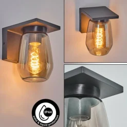 hofstein Applique murale d'extérieur Aquin Anthracite, 1 lumière