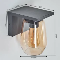 hofstein Applique murale d'extérieur Aquin Anthracite, 1 lumière