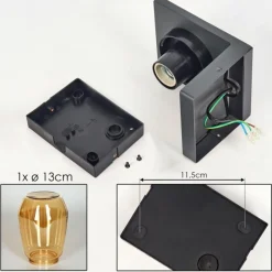 hofstein Applique murale d'extérieur Aquin Anthracite, 1 lumière