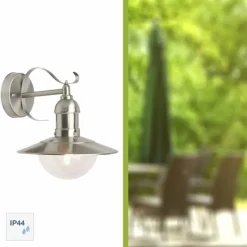 Luminaires Rustiques-Luminaires Brilliant Applique murale d'extérieur Brilliant Arto Acier inoxydable, 1 lumière