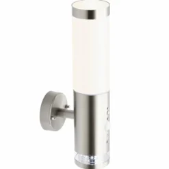 Luminaires Brilliant Applique murale d'extérieur Brilliant Bole Acier inoxydable, 1 lumière, Détecteur de mouvement