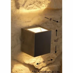 Luminaires LCD Applique murale d'extérieur LCD Acier inoxydable, 1 lumière