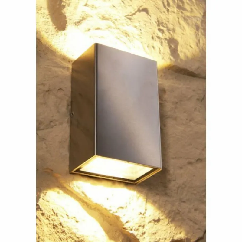 Luminaires LCD Applique murale d'extérieur LCD LED Acier inoxydable, 2 lumières