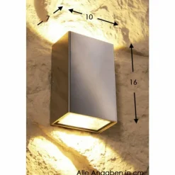 Luminaires LCD Applique murale d'extérieur LCD LED Acier inoxydable, 2 lumières