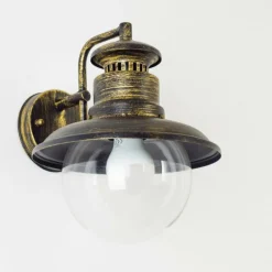 Luminaires Rustiques-hofstein Applique murale d'extérieur Brilliant Artu Brun doré, Noir, 1 lumière