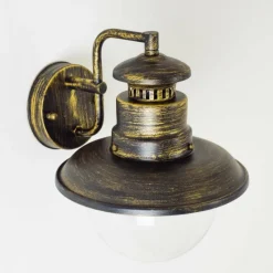 Luminaires Rustiques-hofstein Applique murale d'extérieur Brilliant Artu Brun doré, Noir, 1 lumière