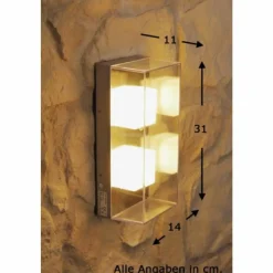 Luminaires Konstsmide Applique murale d'extérieur Konstsmide LED Acier inoxydable, Gris, 1 lumière