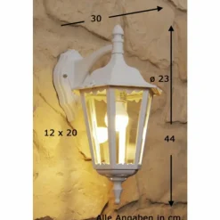 Luminaires Konstsmide Applique murale d'extérieur Konstsmide FIRENZE Transparent, Blanc, 1 lumière
