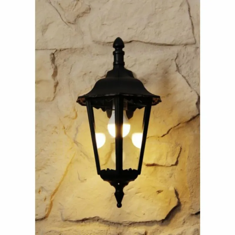 Luminaires Konstsmide Applique murale d'extérieur Konstsmide FIRENZE Noir, Transparent, 1 lumière
