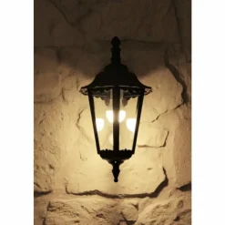 Luminaires Konstsmide Applique murale d'extérieur Konstsmide FIRENZE Noir, Transparent, 1 lumière