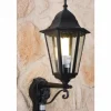 Luminaires Lutec Applique murale d'extérieur LUTEC BRISTOL Noir, Transparent, 1 lumière, Détecteur de mouvement