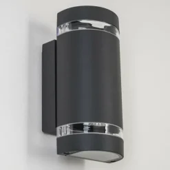 hofstein Applique murale d'extérieur Tagish Anthracite, 2 lumières