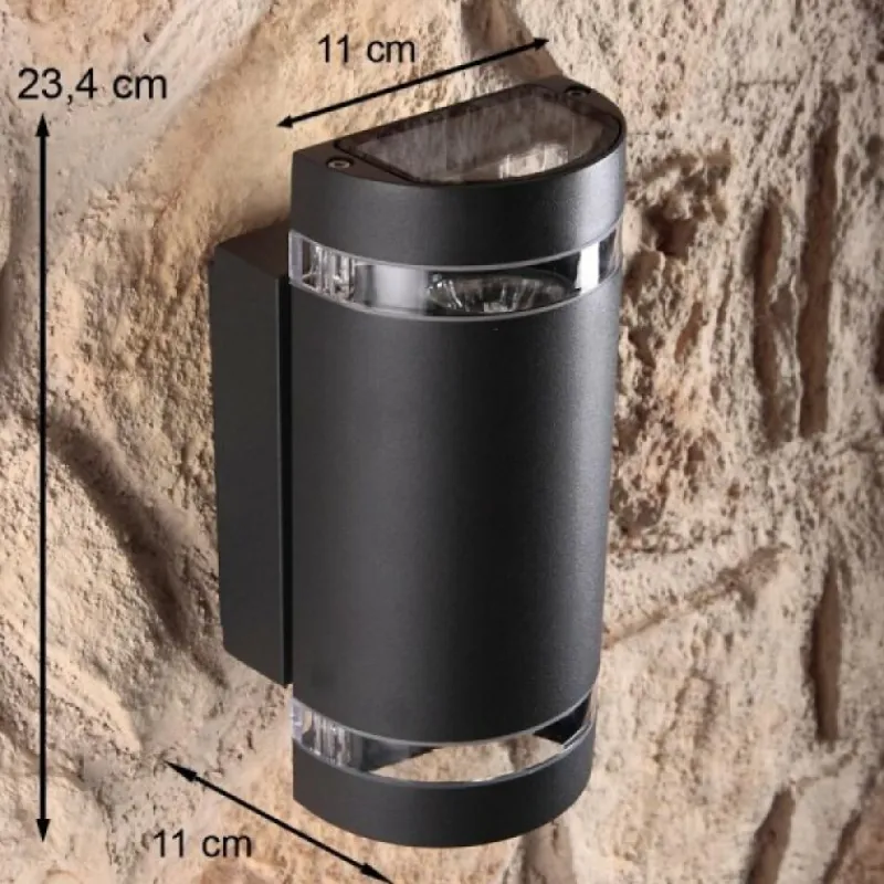 Luminaires Lutec Applique murale d'extérieur LUTEC FOCUS Anthracite, 2 lumières