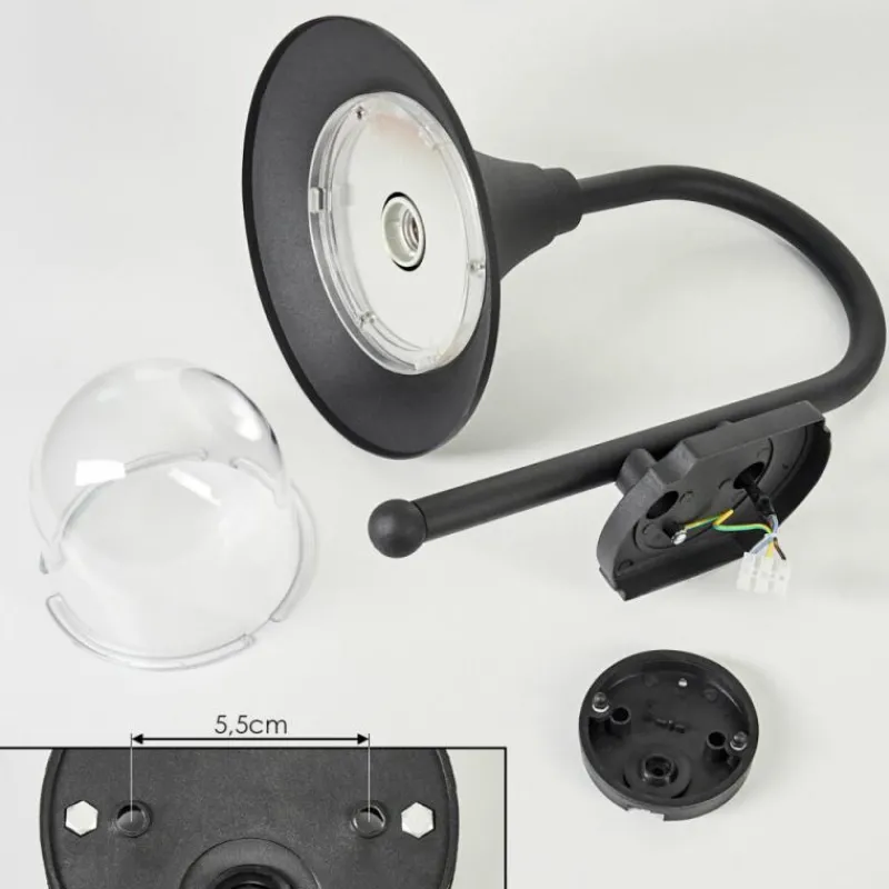 hofstein Applique murale d'extérieur Brilliant Berna Noir, 1 lumière