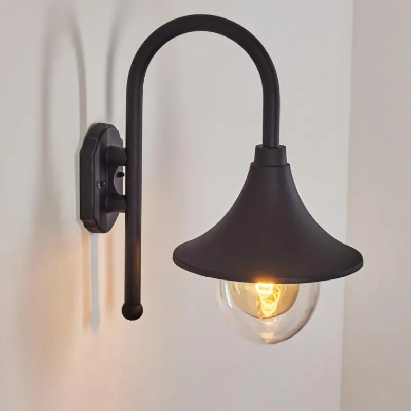 hofstein Applique murale d'extérieur Brilliant Berna Noir, 1 lumière