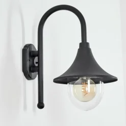 hofstein Applique murale d'extérieur Brilliant Berna Noir, 1 lumière