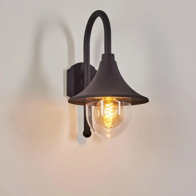 hofstein Applique murale d'extérieur Brilliant Berna Noir, 1 lumière