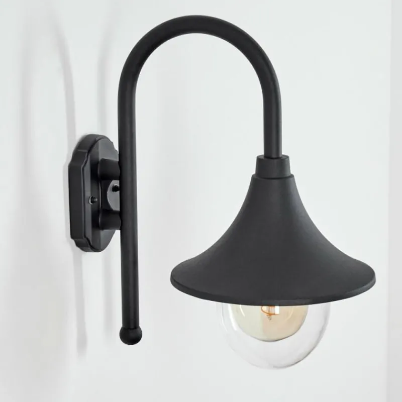 hofstein Applique murale d'extérieur Brilliant Berna Noir, 1 lumière