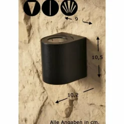 Luminaires Nordlux Applique murale d'extérieur Nordlux CANTO LED Noir, 2 lumières