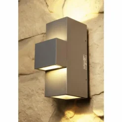 Luminaires Konstsmide Applique murale d'extérieur Konstsmide MONZA LED Acier inoxydable, 2 lumières