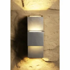 Luminaires Konstsmide Applique murale d'extérieur Konstsmide MONZA LED Acier inoxydable, 2 lumières