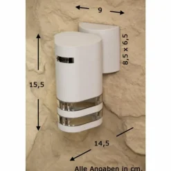 Luminaires Konstsmide Applique murale d'extérieur Konstsmide MODENA Blanc, 1 lumière