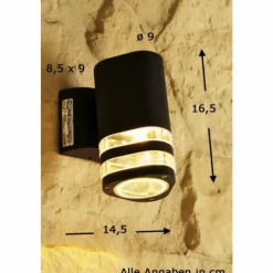 Luminaires Konstsmide Applique murale d'extérieur Konstsmide MODENA Noir, 1 lumière