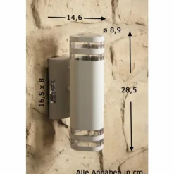 Luminaires Konstsmide Applique murale d'extérieur Konstsmide MODENA Blanc, 2 lumières