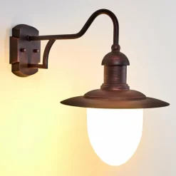hofstein Applique murale d'extérieur Lucide ARUBA Brun, Rouille, 1 lumière